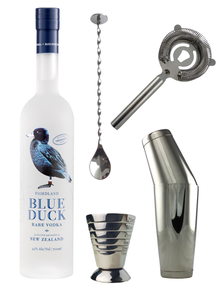 Blue Duck Vodka Barware Gift Set | Simply Pure | NZ