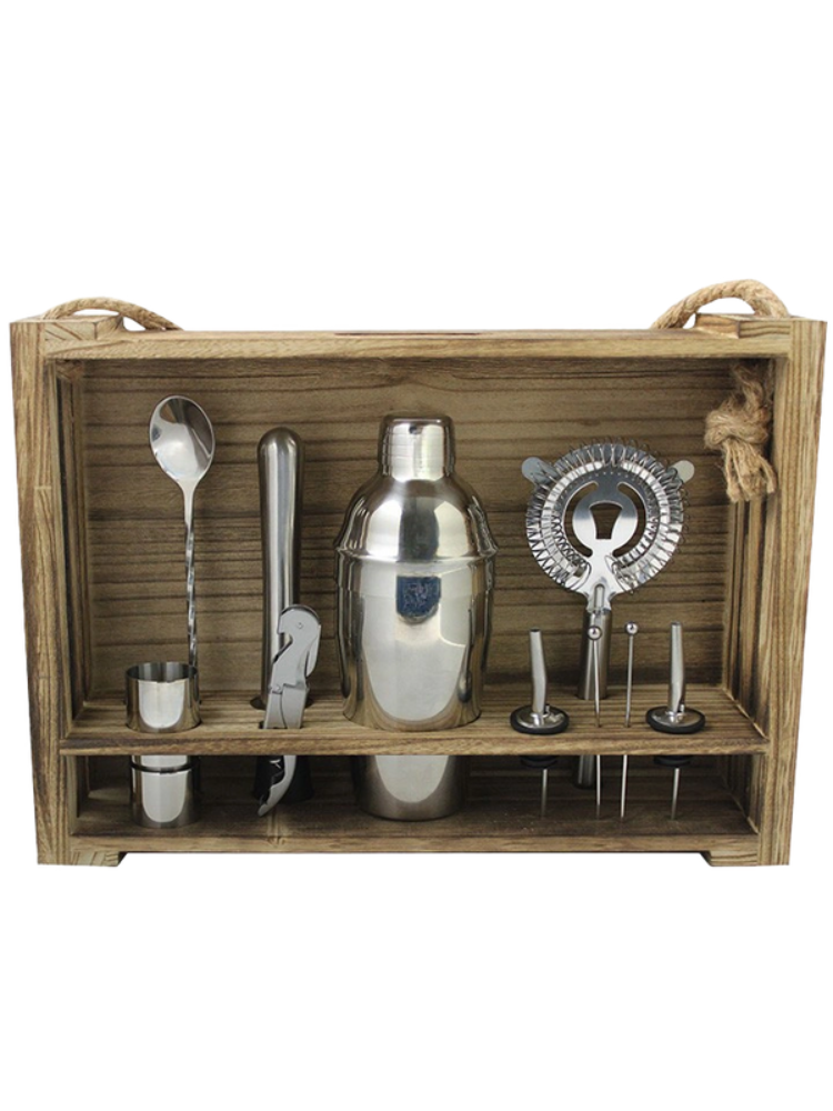 Cocktail Kit with wooden hanging stand | Barware | Gift Ideas | NZ