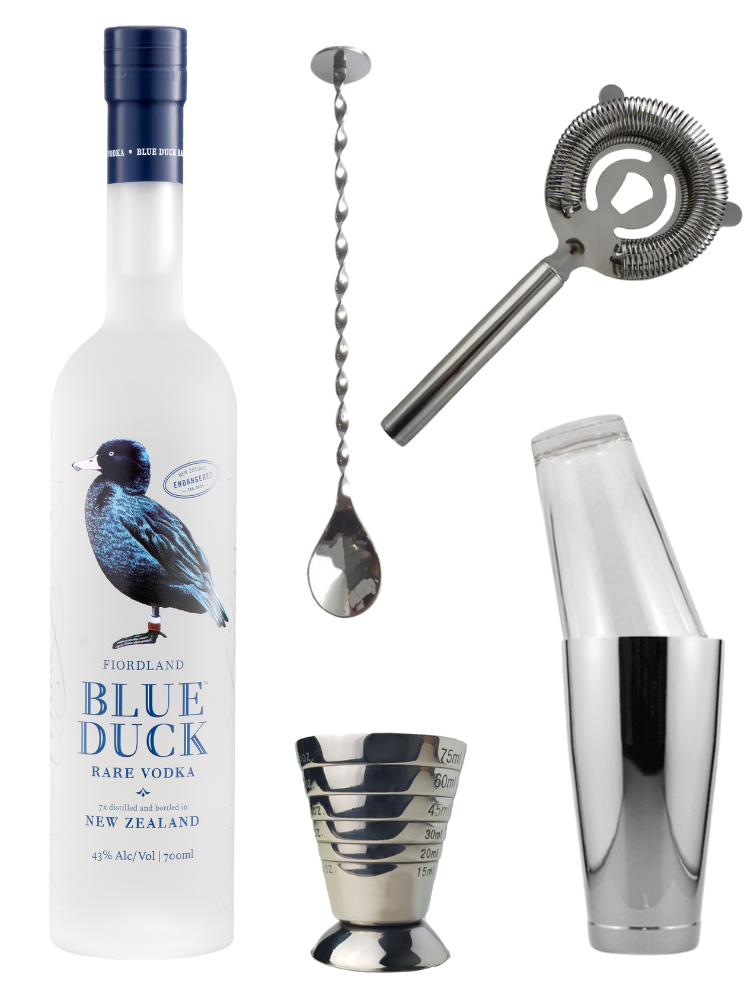 Blue Duck Vodka Barware Gift Set | Simply Pure | NZ