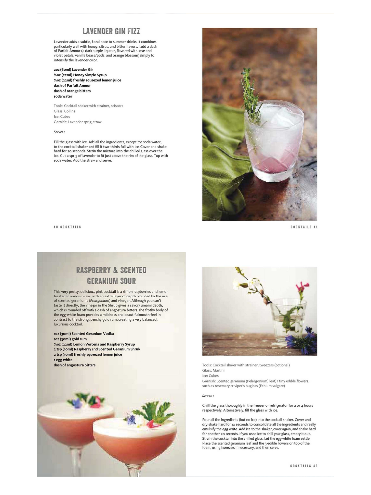 Floral Cocktails by Lottie Muir Edible Flower Cocktail Recipes NZ