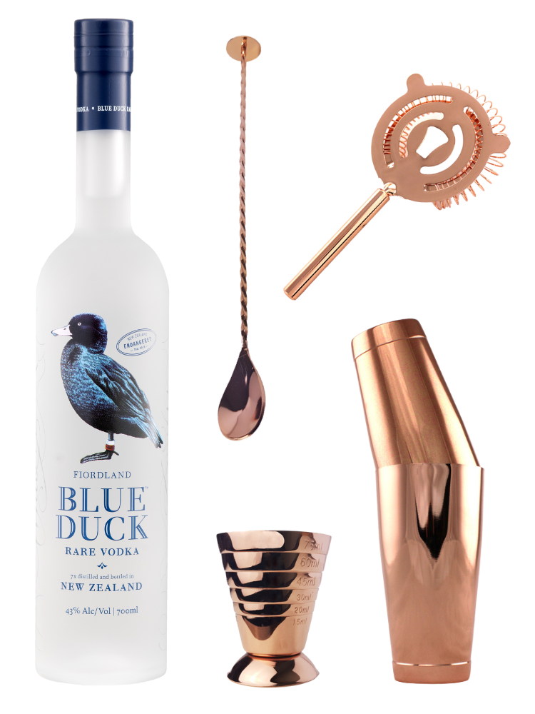 Blue Duck Rare Vodka Copper Barware Gift Set | Simply Pure | NZ