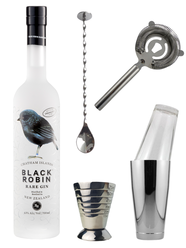 Black Robin Gin Cocktail Set | NZ