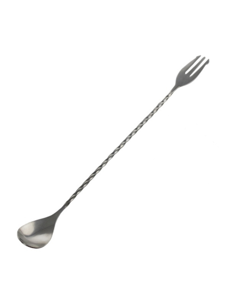 30cm Bar Spoon with Forked end stainless steel | Bar tools and barware | New Zealand